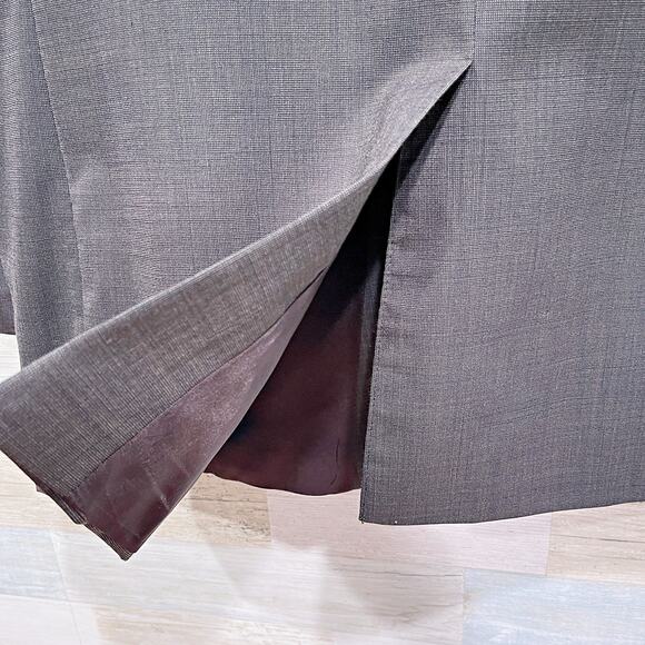 Jos A Bank Wool Two Button Suit Gray Birdseye Mens 46R Jacket 40W Pleated Pants - Picture 8 of 14